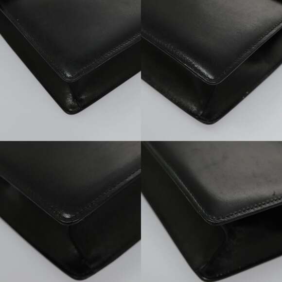 CELINE Shoulder Bag Leather Black Gold - Picture 10 of 13